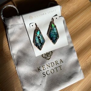 Kendra Scott Emmie Rose Gold Earrings in Abalone Shell